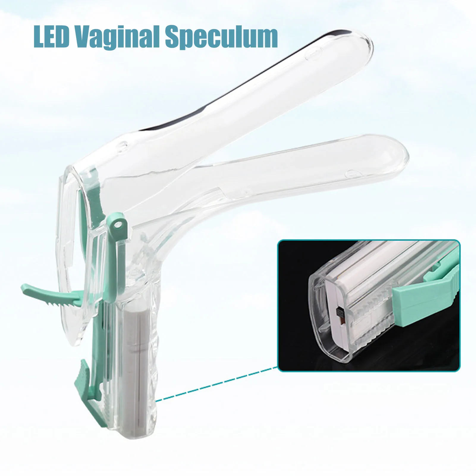 LED Vaginal Speculum LED Reusable Professional Painless Adjustable Speculum M 3