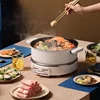 Blue Treasure Lift Hotpot Multi Functional Home Cooking Pot Electric Hotpot Steaming, Frying, Roasting, Stewed 5L 3