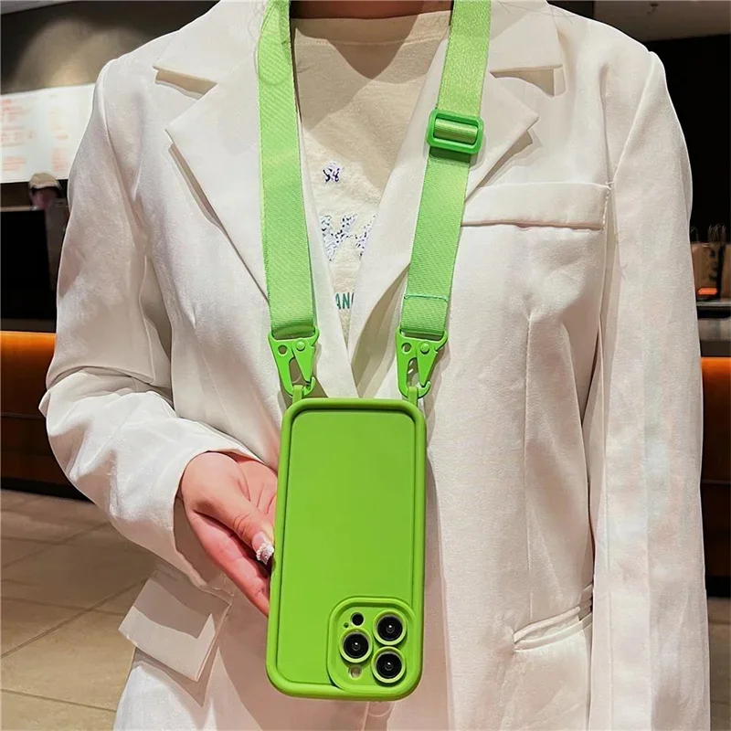 Versatile Crossbody Lanyard Cord Case with Soft TPU Silicone Cover