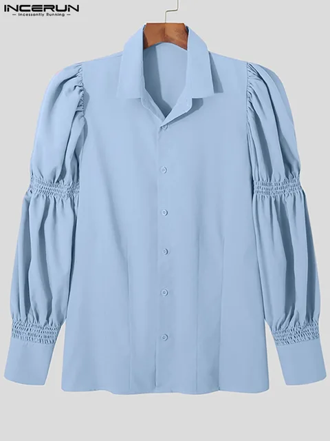 INCERUN Tops: Camisas Masculinas Elegantes para Primavera e Verão 2 Camisas Masculinas INCERUN: Elegância e Conforto para a Primavera e Verão