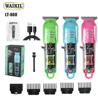 WAIKIL Professional Men's Electric Hair Clipper Transparent Digital Trimmer USB Charging Cordless Hair Clipper Styling Tool 1