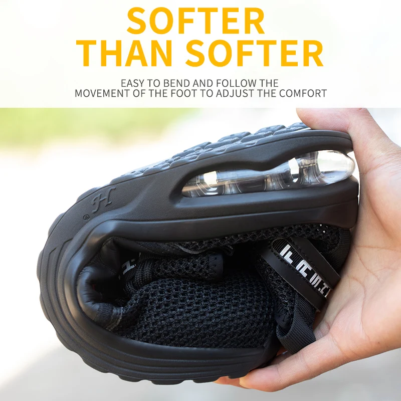 Zapatos de seguridad con punta de acero para hombre y mujer, botas de trabajo a prueba de perforaciones, indestructibles, ligeros y transpirables - Imagen 6