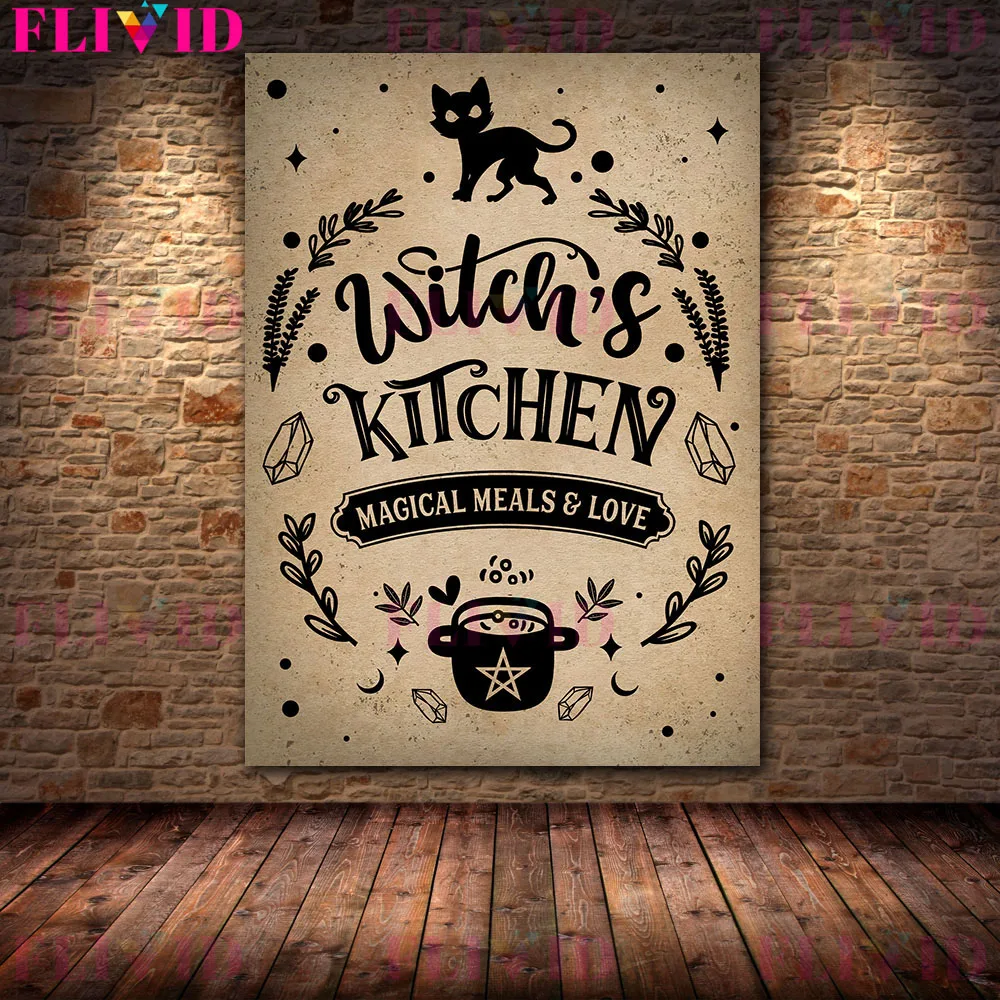 Alchemy Gothic CT4 Ceramic Cats Witches Kitchen Cutting Board