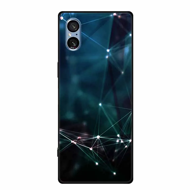 Stylish Black Silicone Soft Phone Case with Fashion Pictures