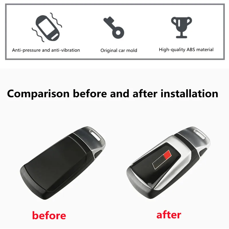 Suitable for Audi A4 Q5 A4 A5 S5 TT modified RS S-line key shell Q7 piano  black key back cover - AliExpress