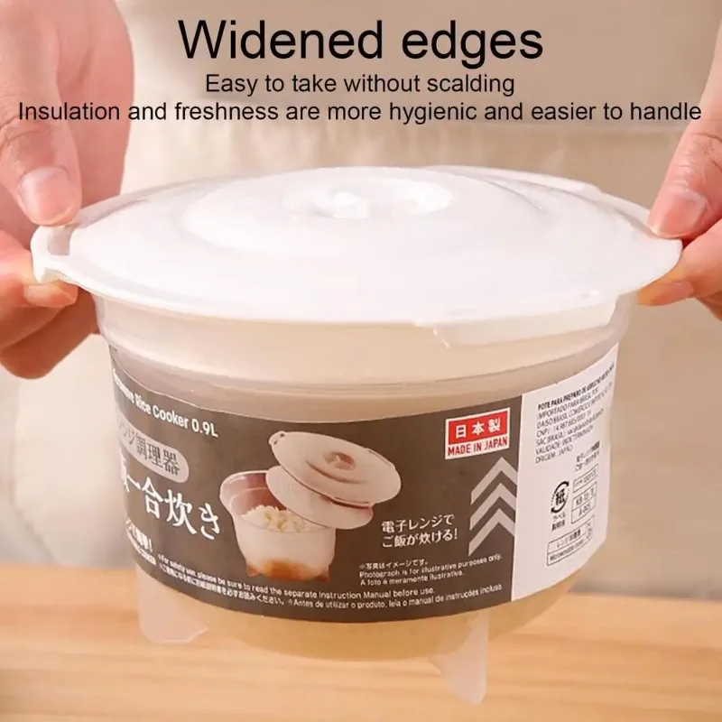 Description Picture 4 of itemMicrowave Japanese Rice 900ML Multifunctional Steamer Hot Soup Lunch Box Food Grade PP Kitchen Steamer Suitable for Any Scenario