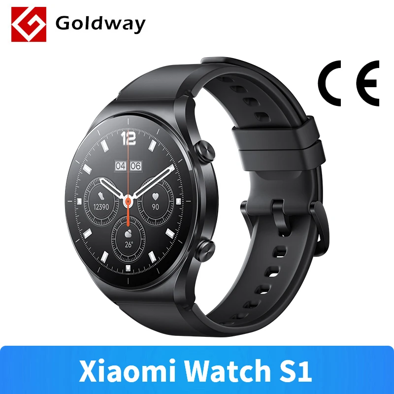 Глобальная версия Xiaomi Mi Watch S1 GPS Смарт-часы 1 43&quot дюйма AMOLED Сапфировый дисплей