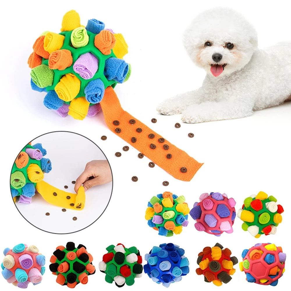 

Dog Sniffing Ball Puzzle Interactive Toy Portable Pet Snuffle Ball Encourage Training Educational Pet Slow Feeder Dispensing Toy