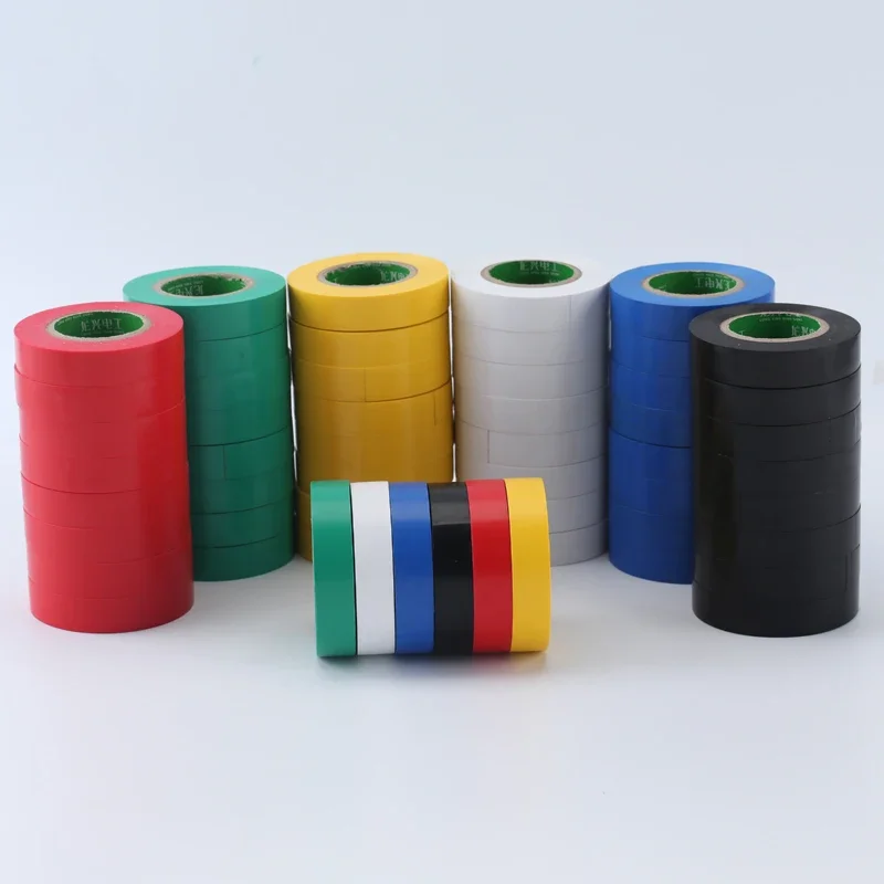 15M 30M Insulated Electrical Tape High Adhesion Waterproof Tape Red Yellow Green Blue Black Super Stick PVC Electrical
