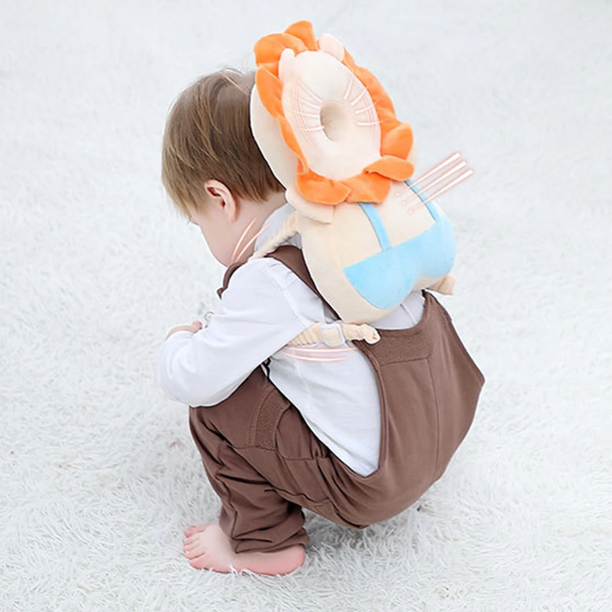 1 baby toddler head pillow baby learn to walk anti-fall pillow breathable head protective pad new strap series baby head pillow