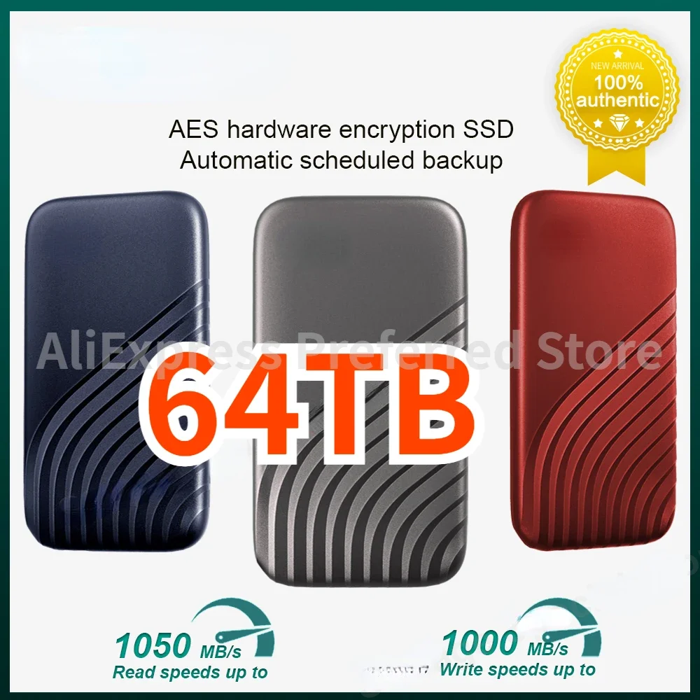 

Western Original SSD NVMe USB3.2 External Solid State Drive 500G 1TB 2TB 8TB 64TB Type-C Encrypted High-speed Mobile Hard Drive