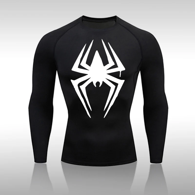 

High Quality Quick Dry Mens Sports T-Shirt Sportswear Long Sleeve Running Gym Clothing Fitness MMA Rashguard Compression Shirt