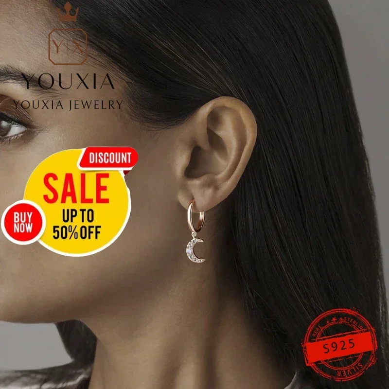 Western style Silver color Custom  Premium Series Earrings Luxury With Logo Fashion Couple Gift Sparkling Personalized Jewelry