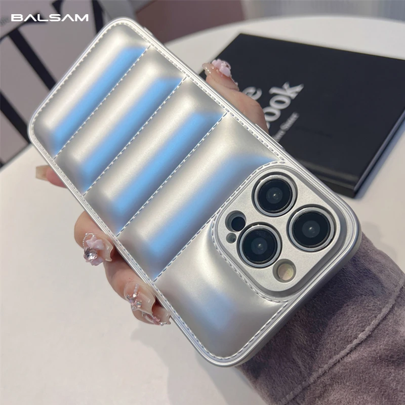 Fashion Down Jacket Soft Silicone Case For iPhone 14 13 12 11 Pro