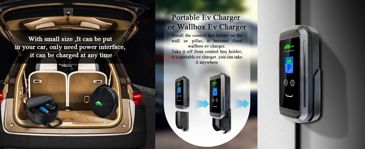 ISIGMA Typ2 Elektroauto-Ladegerät 32A 7,2KW Tragbare Tuya APP-gesteuerte Wallbox mit 5M Ladekabel für Elektrofahrzeuge – Detail 5
