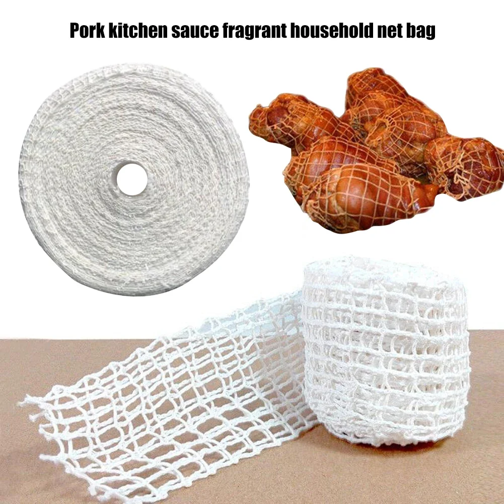 Meat Cotton Netting Roll Elastic Ham Sock Mesh Pork Butcher String Net Household Hot Dog Sausage Packaging Tools meat netting
