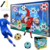 Soccer Ball Game Set for Kids Indoor Outdoor Backyard Toss Soccer Goal Game with 1 Velcro Ball Foldable Flannel Goals Toddlers