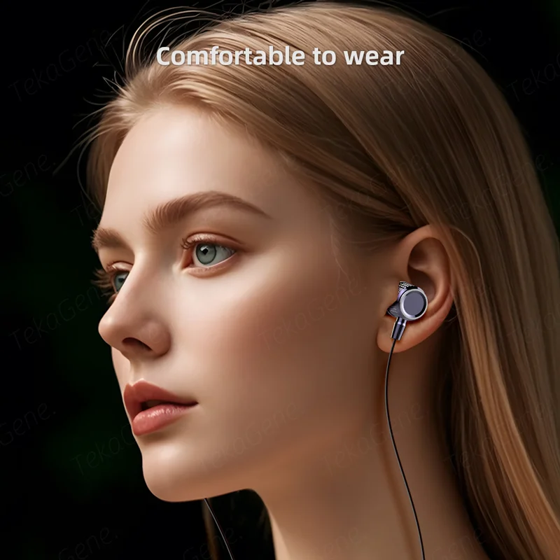 Premium USB C Metal Earbuds with Heavy Bass and Noise Reduction