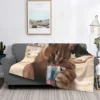 Big Floppa Caracal Cat Cute Meme Blanket Soft Coral Fleece Warm Flannel Warm Throw Blankets for Sofa Car Bedroom Quilt Bedspread 4
