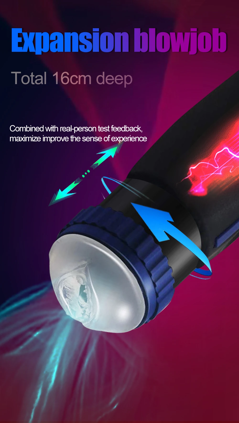 Male Automatic Telescopic Masturbator With Thrusting Function_voghion.com