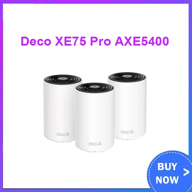 TP Link Deco XE75 AXE5400 Whole Home Mesh Wi Fi 6E System 3 PACK