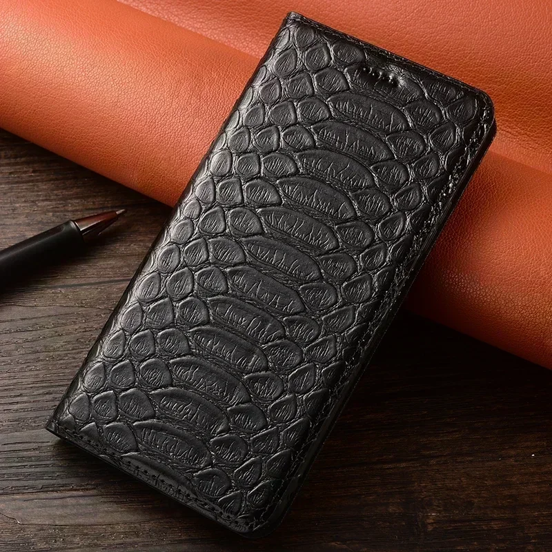 Classics Genuine Leather Phone Case For XiaoMi Redmi Note 5 6 7 8 8T 8 9 9s 9T Pro Max Cowhide Magnetic Flip Cover