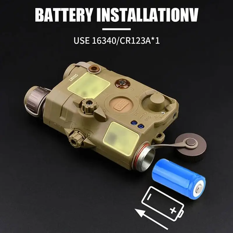 Taktische Airsoft PEQ-15 PEQ15 Rotpunkt-Laserindikator Grünes IR-Licht Scout Light LED Stroboskop-Taschenlampe für Spielzeugwaffen – Detail 1