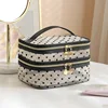 Double-layers Black Mesh Cosmetic Bag Travel Portable Large-Capacity Makeup Case Organizer Storage Pouch Zipper Toiletry Bags 6