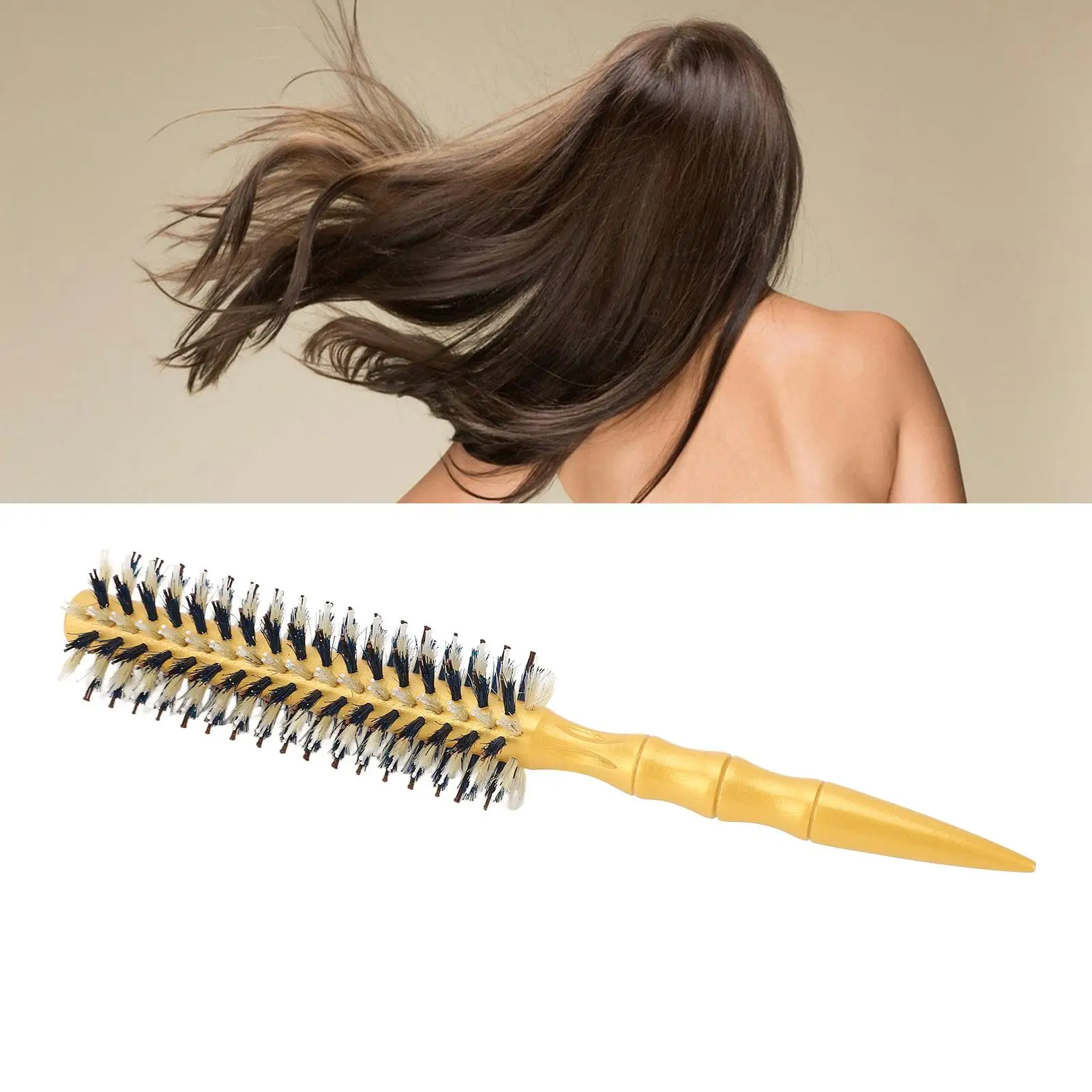 Ergonomic Round for hair Brush for Salon: Imitation Bristle, Portable & Safe