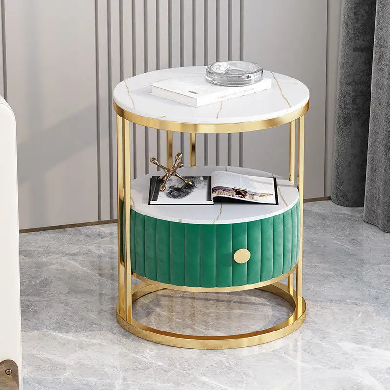 sofa side light luxury rock round Draw Side Table 2 sofa side light luxury rock round Draw Side Table 2
