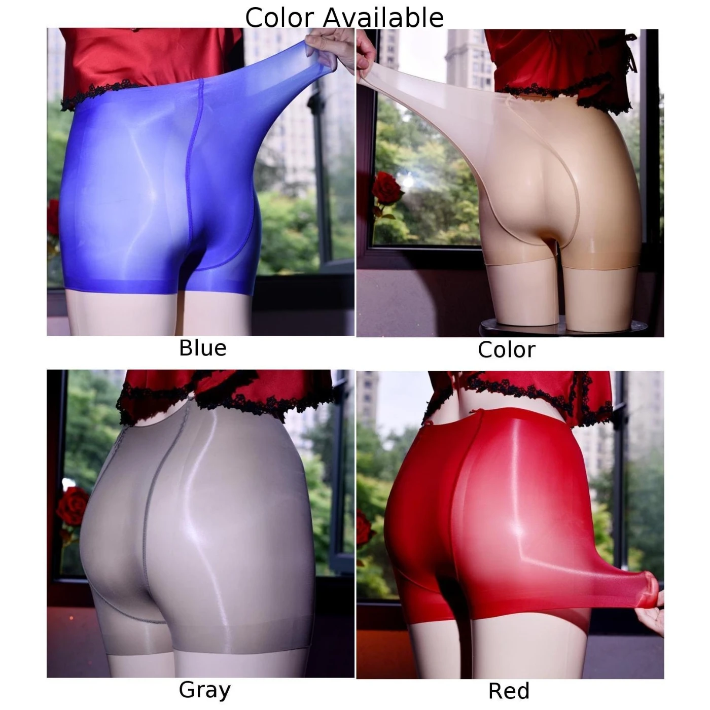 Sexy Women's Plus Size Elastic Transparent Boxer Panties Ladies Silky Underwear Safety Short Pants Boxers Underpants Underwear women shorts underwear