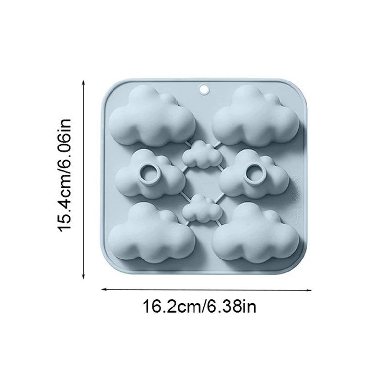 1Pc 8Cavities Cartoon Cloud Silicone Mold DIY Candle Resin Plaster Making Set Chocolate Biscuit Cake Ice Mould Home Decor Gift