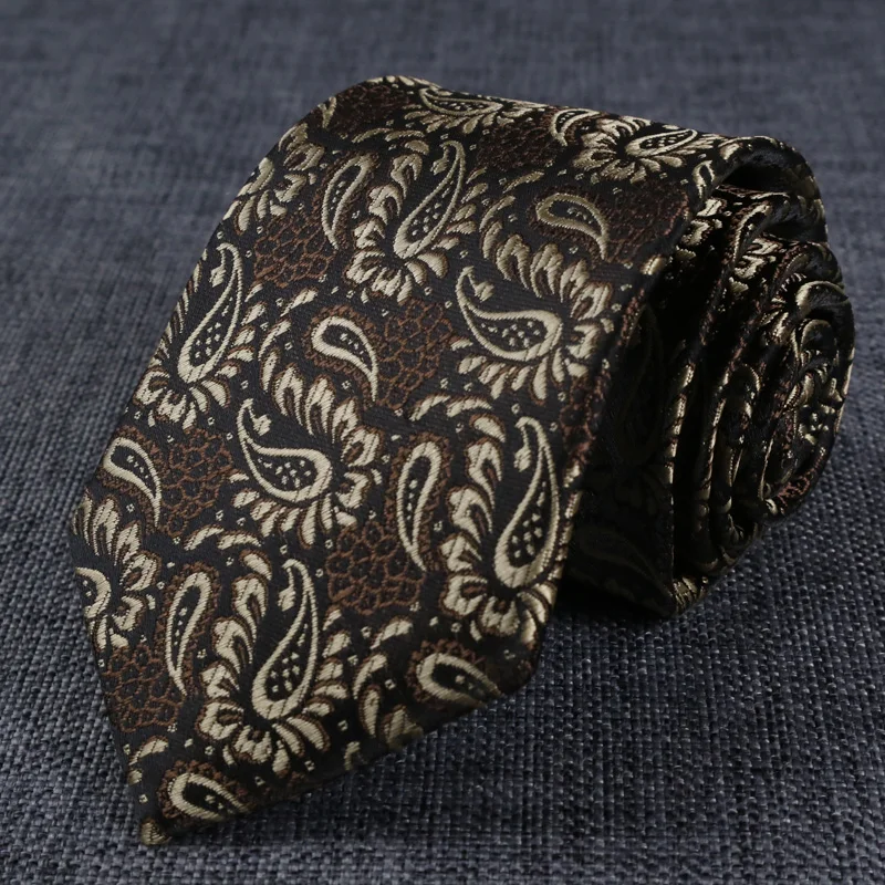 Neue Design Hochzeit Männer Krawatte 8CM Plaid Gestreiften Paisley Blume Krawatten Männer Business Business Bräutigam Kragen Zubehör Geschenk – Detail 10