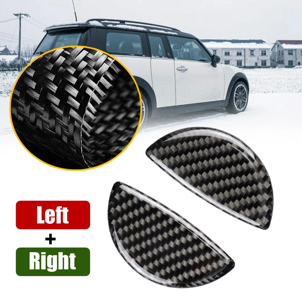 

2pcs Car Trim Car Door Handle Carbon Fiber Cover Anti Scratch Car Protective Accessories for Mini Cooper R55 R56 R60 R61 F55
