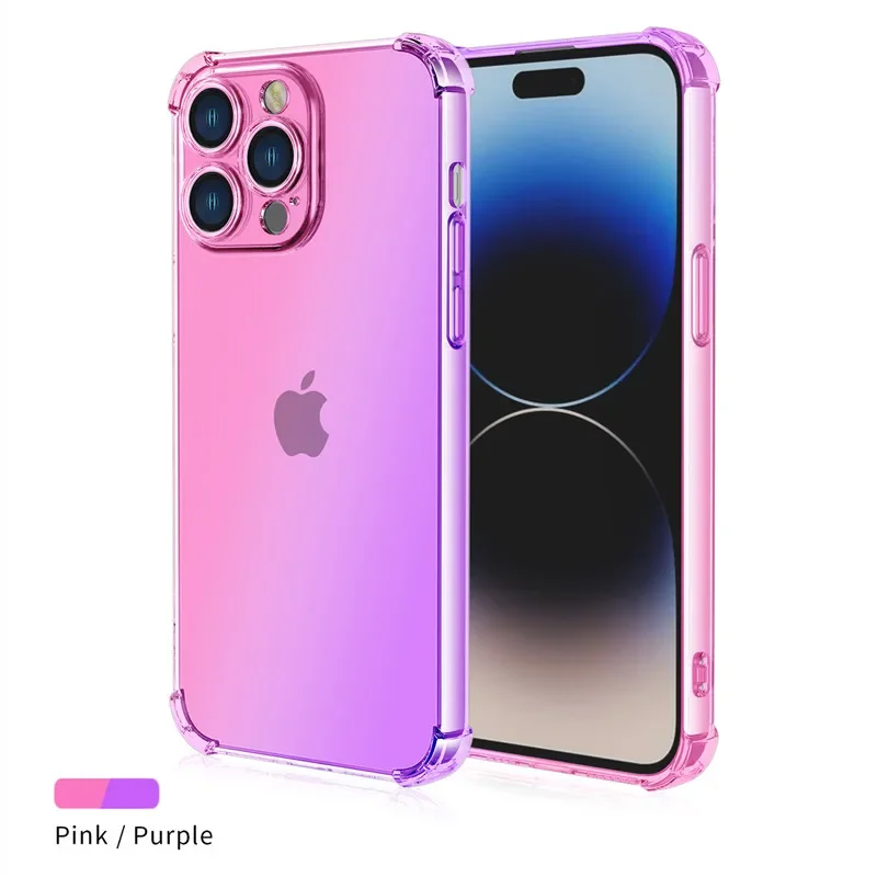 Gradient Airbag TPU Shockproof Phone Case Cover
