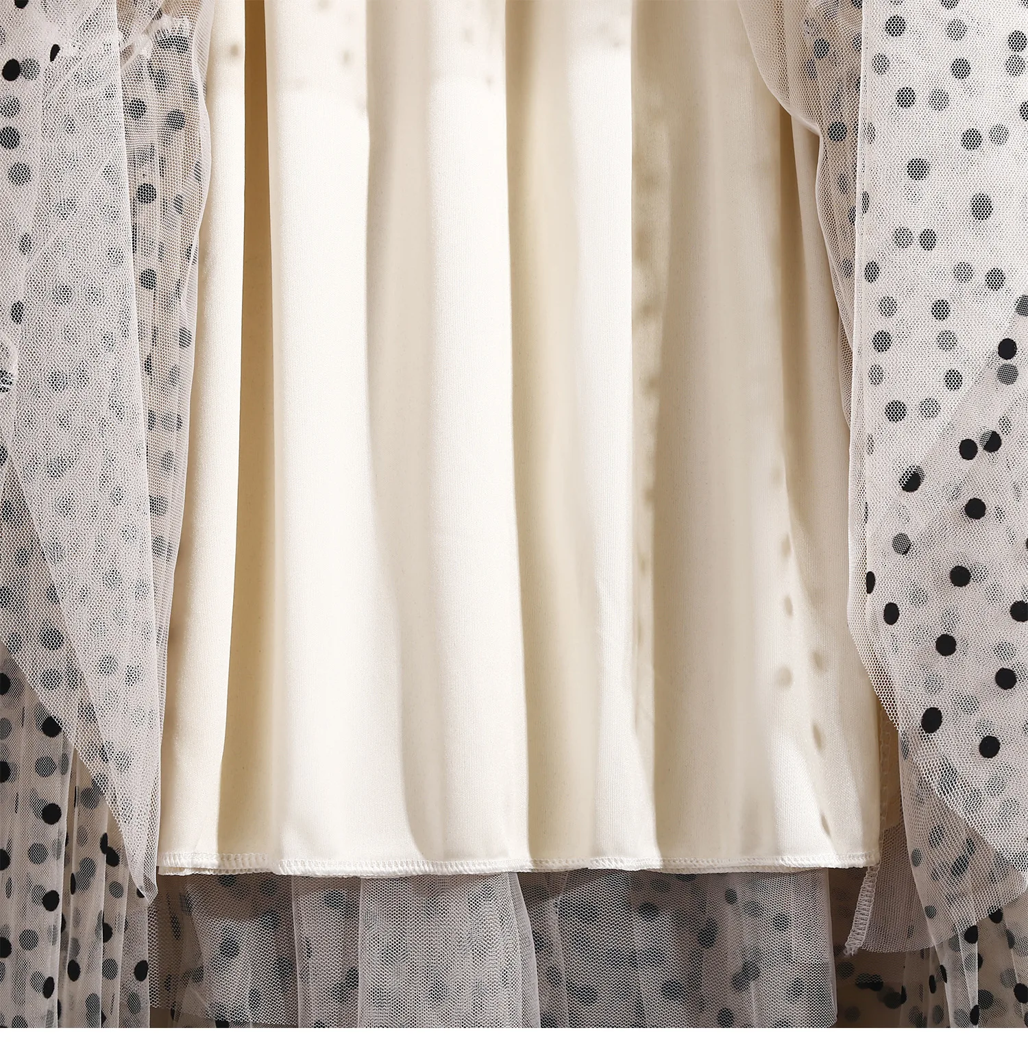 Boho Queens Women Polka Dot High Waist Pleated Ball Gown Maxi Skirt Fashion Mesh Loose Puffy Umbrella Fairy Cake Skirts