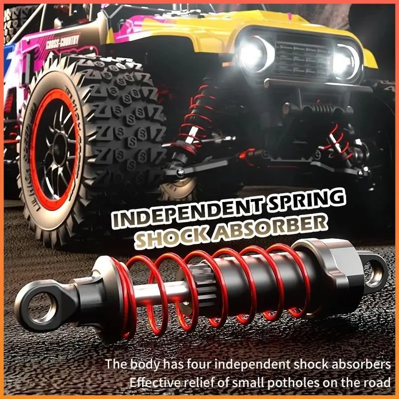 Coche Todoterreno Teledirigido.alta Velocidad, Vehículo De Control Remoto Con Faro LED, Sin Escobillas, 4x4, 75 KM/H, 4WD 1/12 5