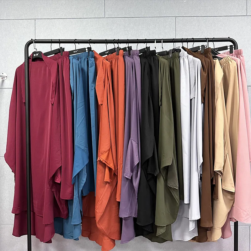 Fashion Women's Wear Dress Two-Piece Long Shirt Maxi Dress Dress muslim dresses  sexy muslim woman  kaftan  muslim sets