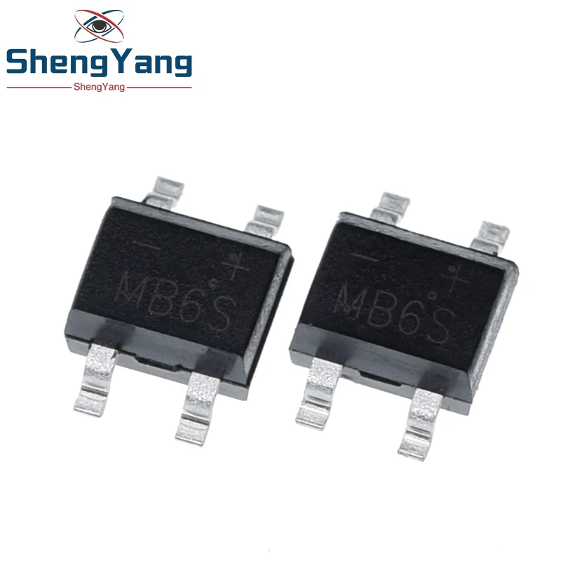 600V 0.5A SOP-4 SMD rectifier diode bridge mb6s TZT 10pcs