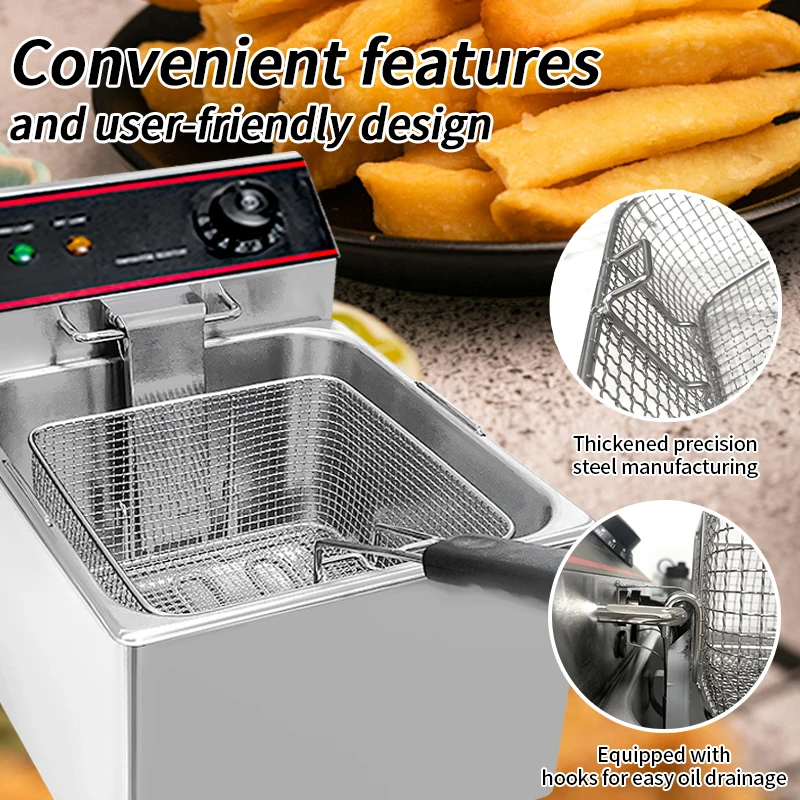 Commercial Electric Fryer Deep-fried Dough Sticks Frying String Temperature Control Fryer Constant Temperature