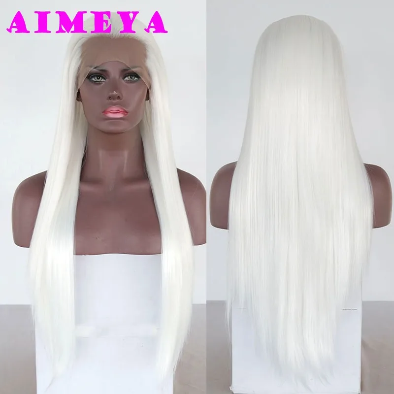 NeZha AoGuang Cosplay Wig Widow's Peak Synthetic Lace Front Wig Long Silky Straight Lace Wigs Asian Ancient Costumes AIMEYA