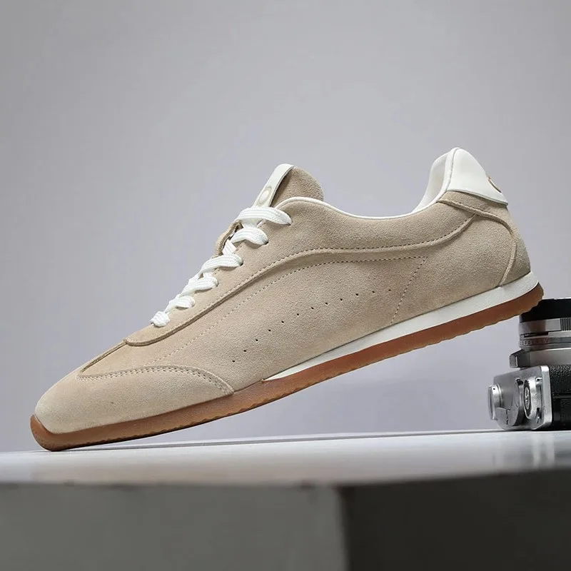 Non slip sneakers simple elegant style soft wear resistant sole lightweight breathable casual trainers for men women streetwear - 5