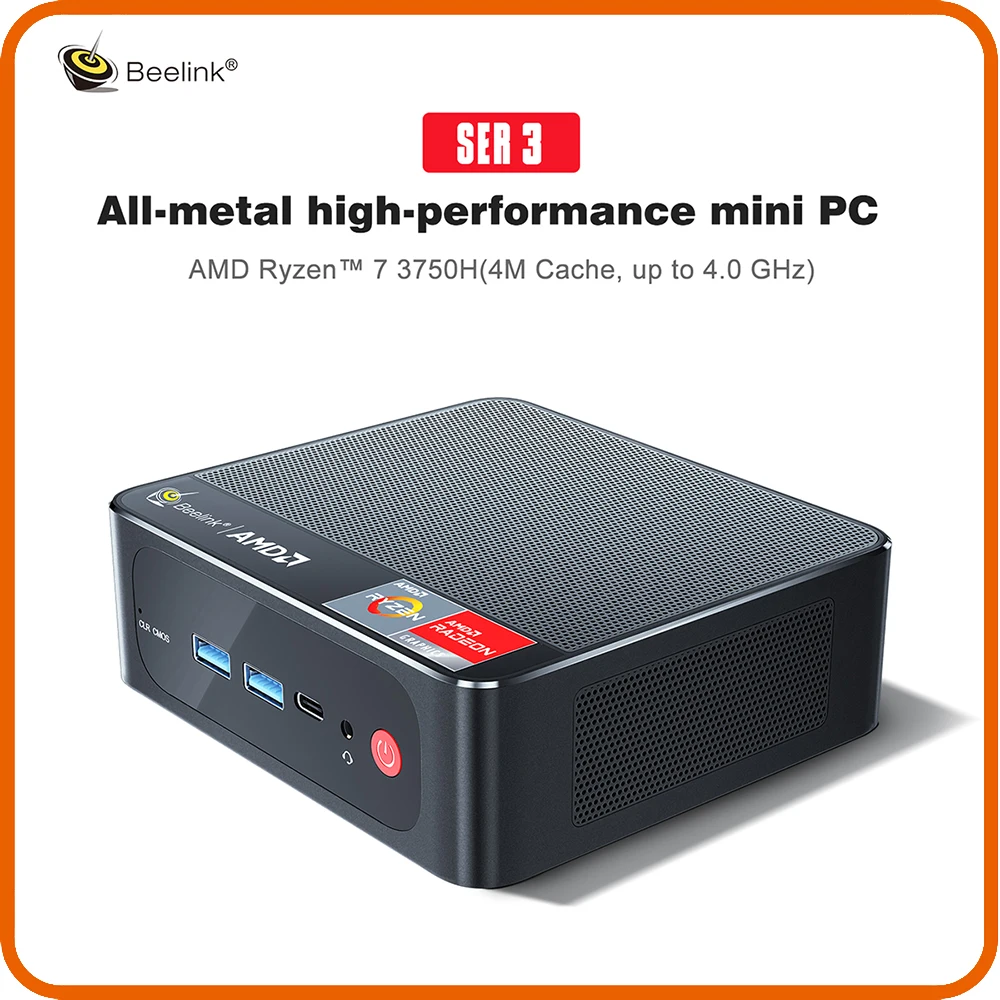 2022 Beelink SER3 AMD Ryzen 7 3750H Windows 10 Pro мини ПК DDR4 16 Гб ОЗУ 256 ГБ SSD WIFI BT игровой компьютер SATA HDD