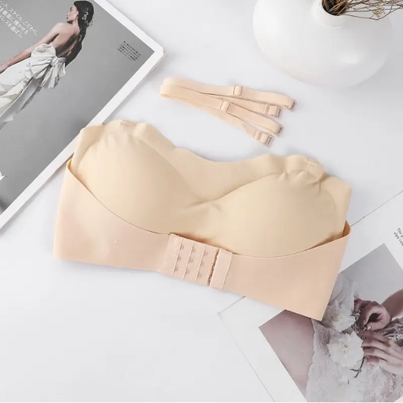 Sujetador sin tirantes Eekisuf para mujer, tops invisibles, sujetador sin costuras, transpirable, sin aros, sujetadores push up, lencería para boda