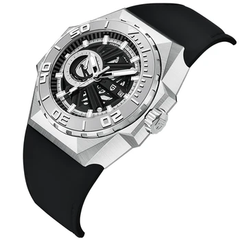 PAGANI DESIGN 2022 New Luxury Men Skeleton Mechanical Watch 47.5mm 100M Water Resistant Luminous Sapphire Glass Mechanical Watch