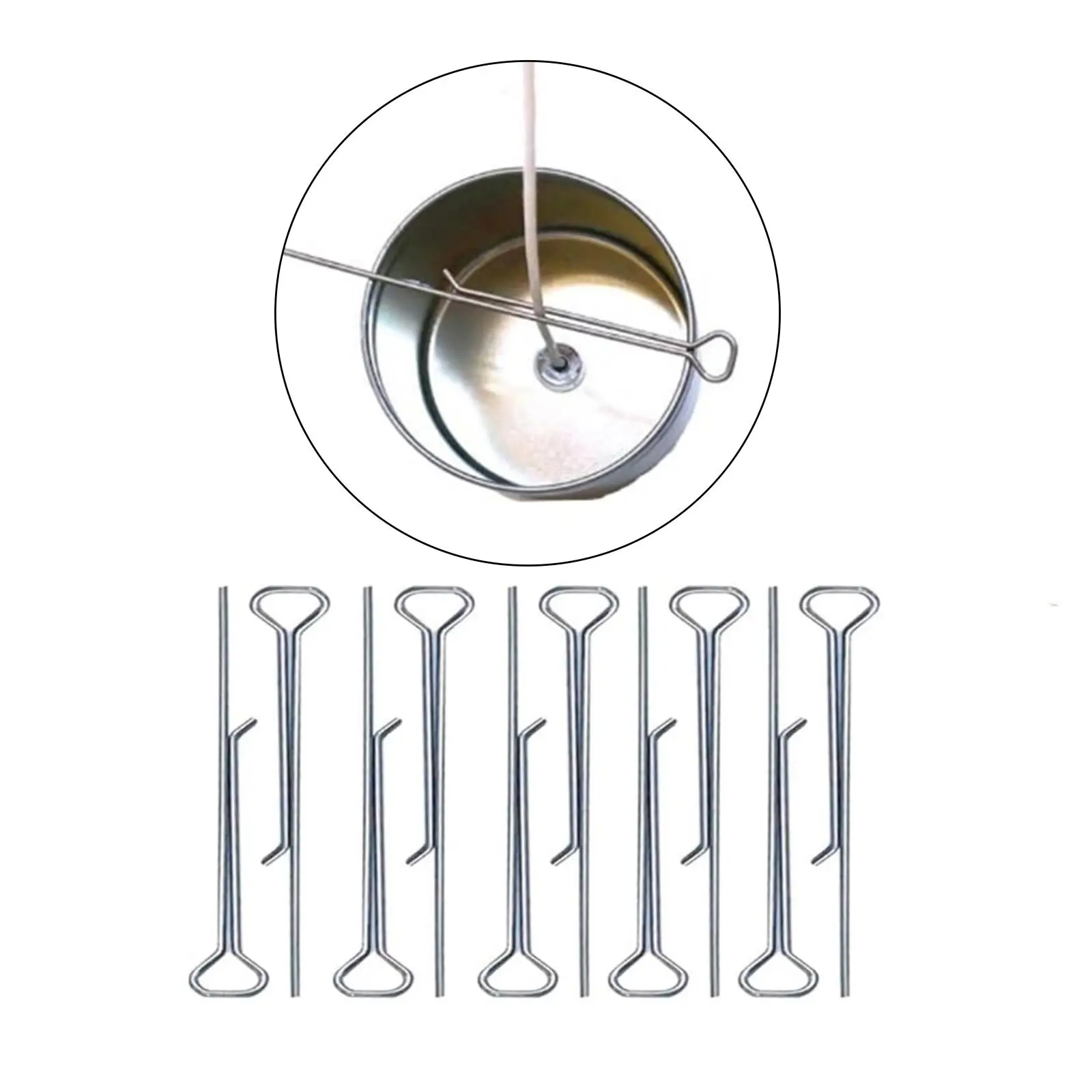10 Pieces Candle Wick Holders Candle Wick Centering Devices 11cm Stabiliser Tools Metal Clips for Beginners candle wick holders
