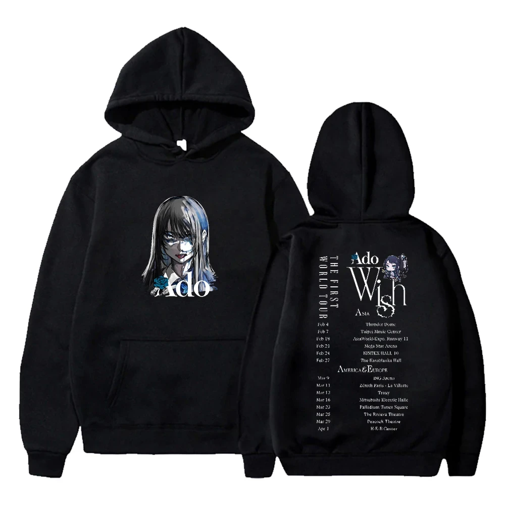 

Толстовки Ado Wish Tour Merch, зимние женские и мужские модные повседневные толстовки с длинным рукавом для певицы