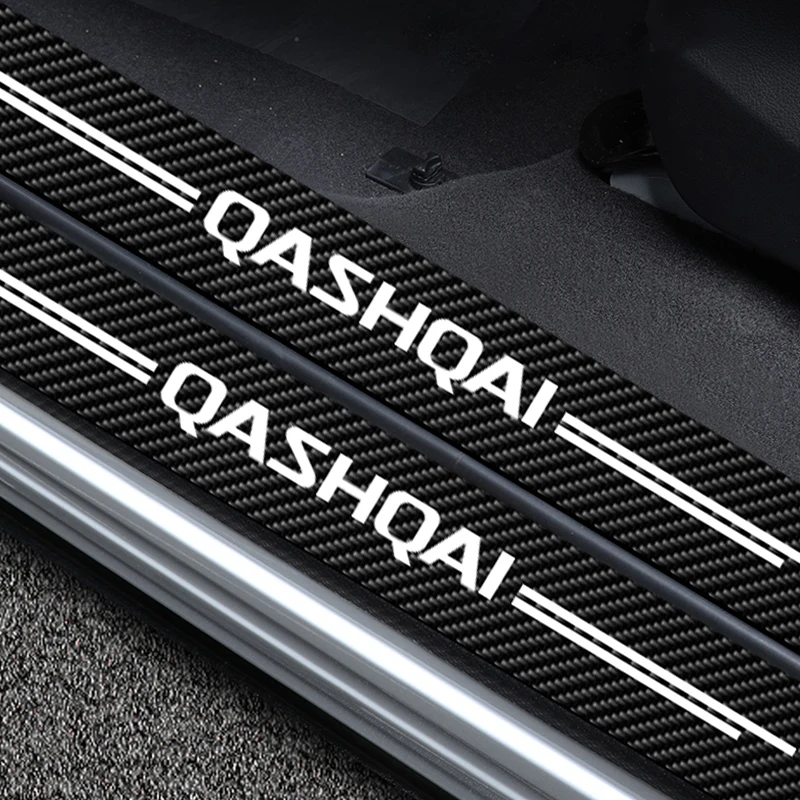 4X Car Door Threshold Sill Sticker For Nissan Qashqai J10 J11 J12 2013 2015 Qashqai Emblem car stickers