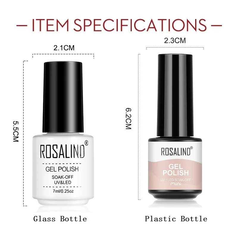 ROSALIND Nail Gel Polish Temperature Changing Thermal Vernis Semi Permanent Base Top Coat Manicure Cat Eyes UV Gel Nail Polish nail polish
