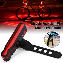 

Bicycle Rear Light Laser Projection Light Cycling Warning Tail Light Waterproof USBRechargeable Night Cycling Mtb Bike Taillight
